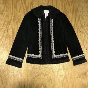 Vintage White Stag Penny Lane Coat M Suede Leather Embroidered Sherpa 90s Jacket